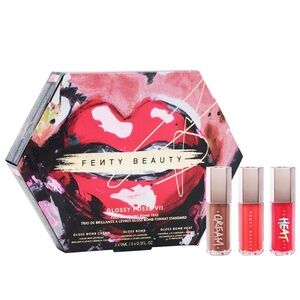 FENTY BEAUTY BY RIHANNA Holiday Glossy Posse VII Full-Size Gloss Bomb Trio